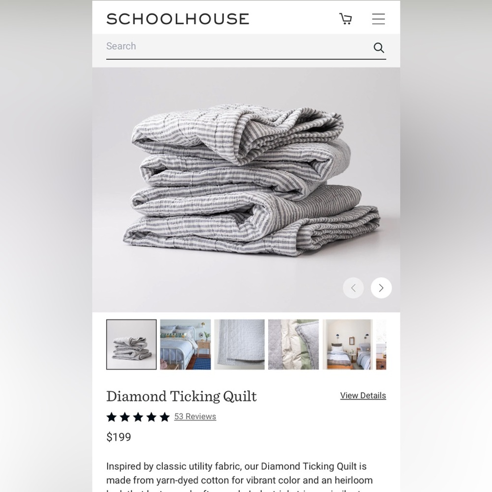 🍉Schoolhouse Diamond Ticking Quilts(set of 2) and one sham